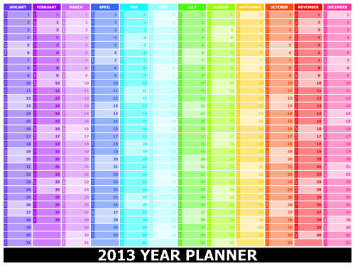 Elements of 2013 Year Planner Calendars design Vector 03