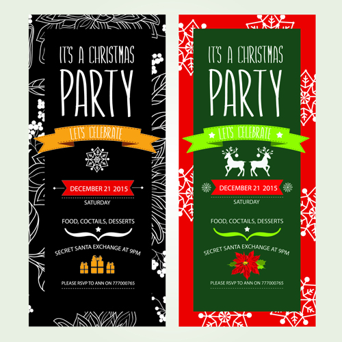 party invitation christmas banners 