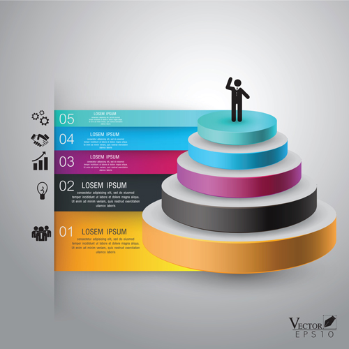 3d infographic modern template vector 02 3d infographic modern template vector 02