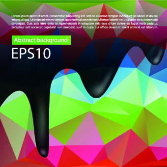 Abstract background with paint vector 01