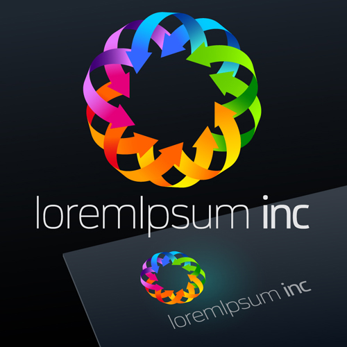 Abstract business logos excellent design vector 07