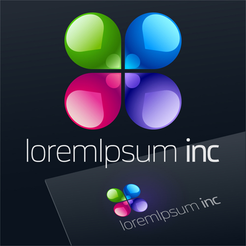 Abstract business logos excellent design vector 12