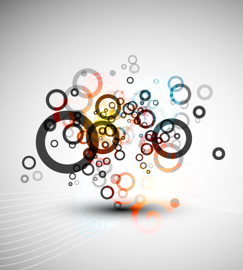Abstract circle backgrounds art design vector 02