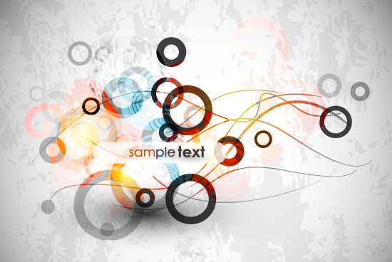 Abstract circle backgrounds art design vector 04