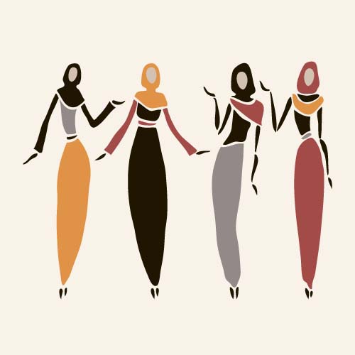 African woman design vectors 01 African woman design vectors 01