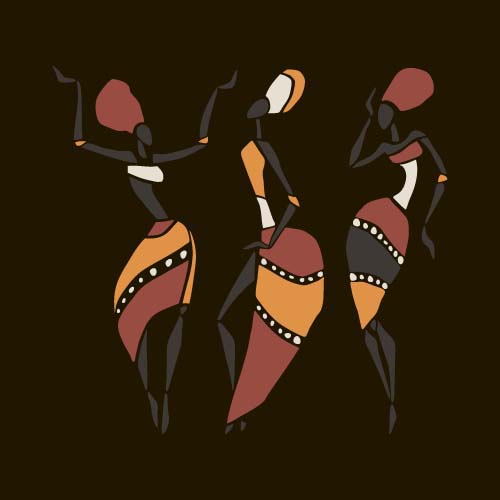 African woman design vectors 04 African woman design vectors 04