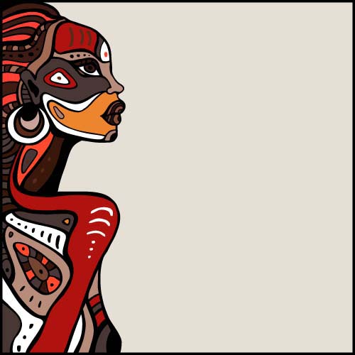 African woman design vectors 05