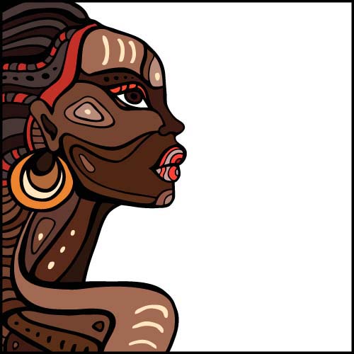 African woman design vectors 06 African woman design vectors 06