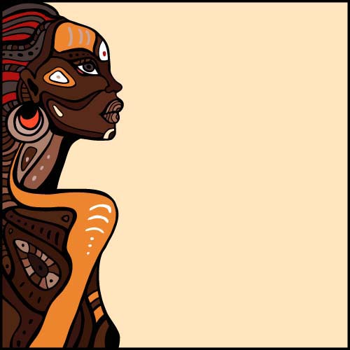 African woman design vectors 07 African woman design vectors 07
