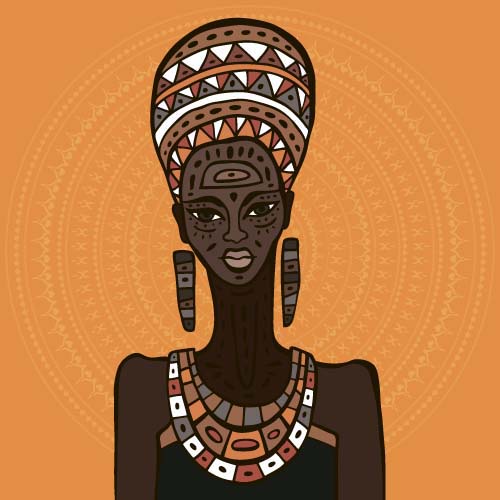 African woman design vectors 09 African woman design vectors 09