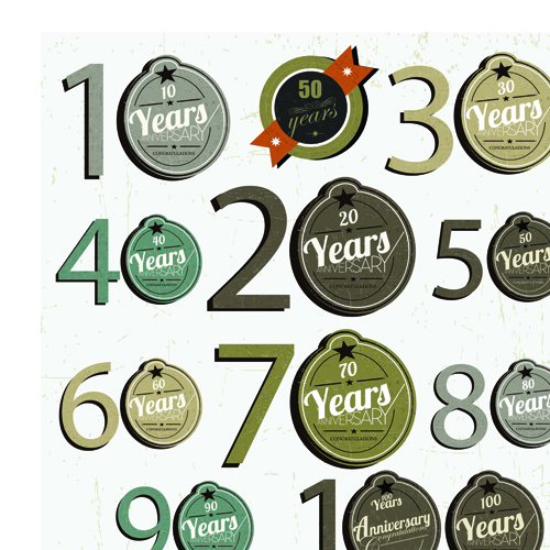numbers labels label elements element anniversary 