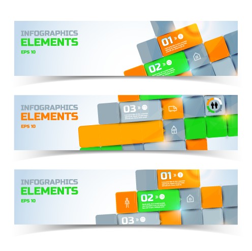 Creative Business banners elements vector 01
