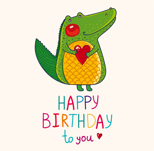 Cartoon styles birthday background vectors 01