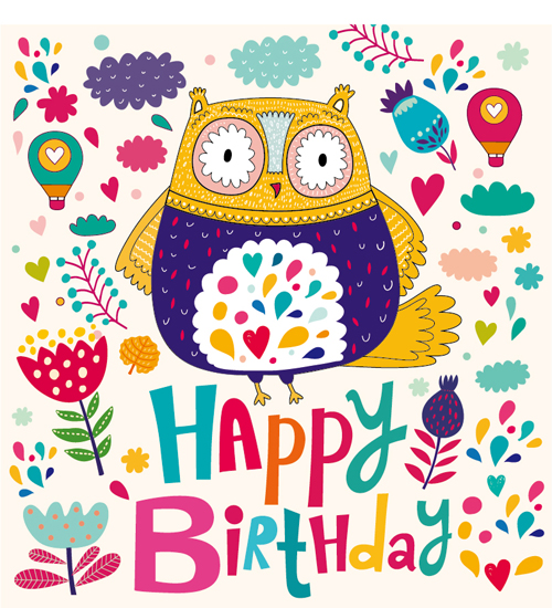 Cartoon styles birthday background vectors 03