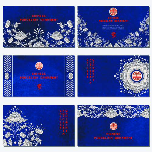 porcelain ornament chinese cards 