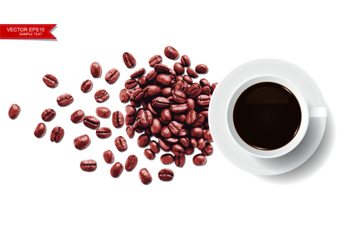 white coffee beans coffee background 