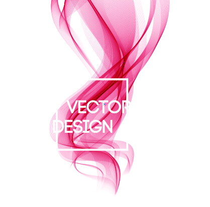 Colored curved lines abstract background vector 15