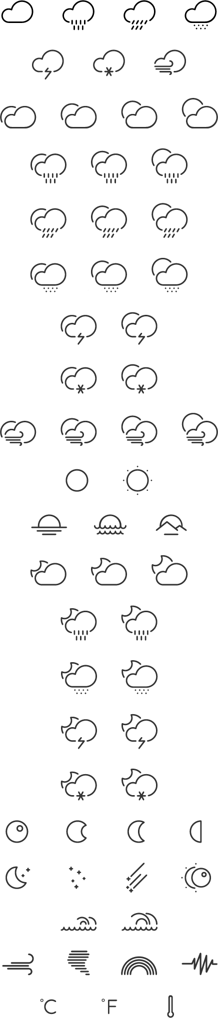 weather vector material icons icon cute 