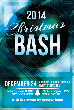 party flyer December cover christmas 