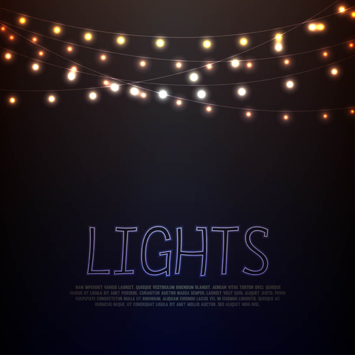 Festival hanging lights vector background art 04