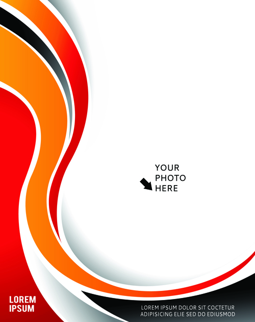 Flyer and cover brochure abstract styles vector 07