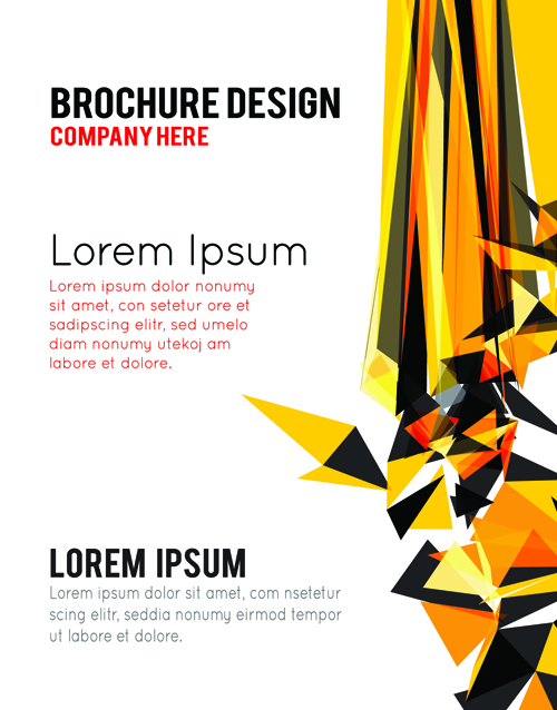 Flyer and cover brochure abstract styles vector 09
