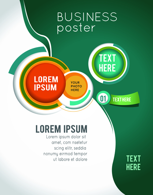 Flyer and cover brochure abstract styles vector 10