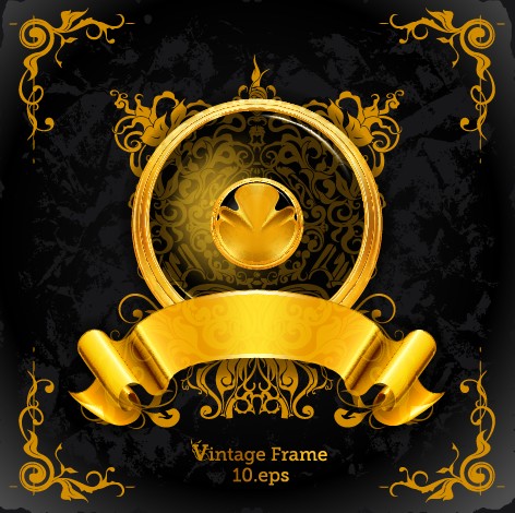 golden frames frame emblem elements element decorative 