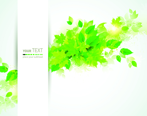 grunge background graphics vector 02 Green leaves with grunge background graphics vector 02