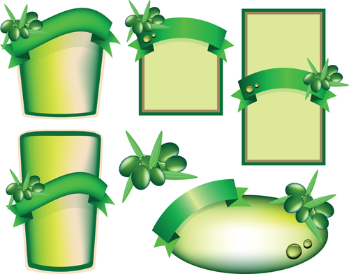 Set of products Labels templates vector 01