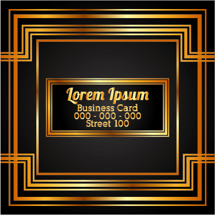 Luxury gold business cards template vector 04