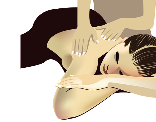 Elements of Female Massage vector 05