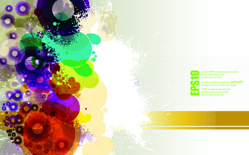 abstract Colorful spots vector background 05