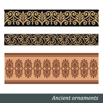 Ancient Ornament pattern vector 02