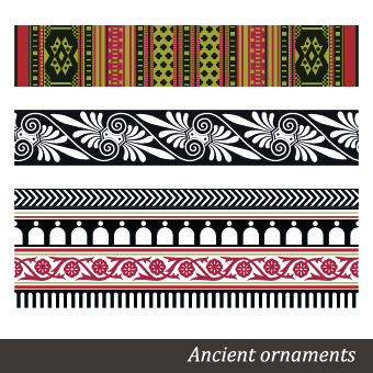 Ancient Ornament pattern vector 04