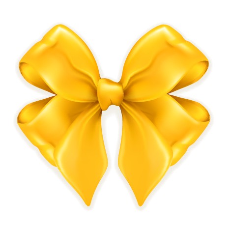 material golden bow 