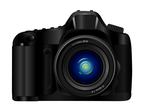 Set of different Photo Camera elements Vector 02