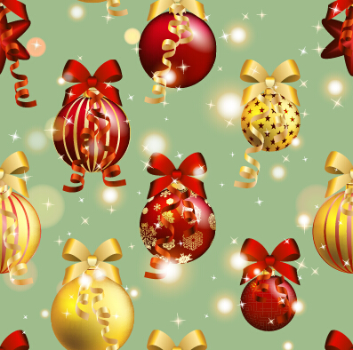 shiny seamless pattern vector ornament Christmas ball christmas 