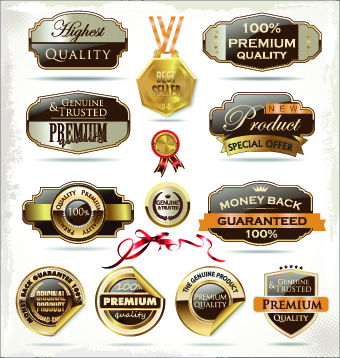 Shiny premium label vector 02