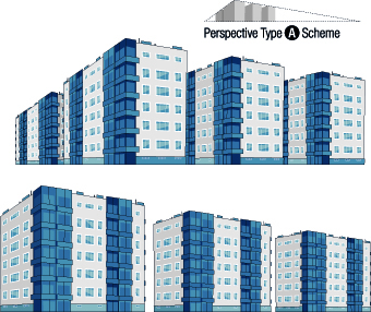 Skyscraper design scheme vector set 03
