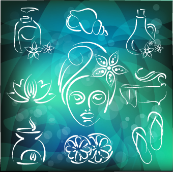 Creative Spa design element vector set 01