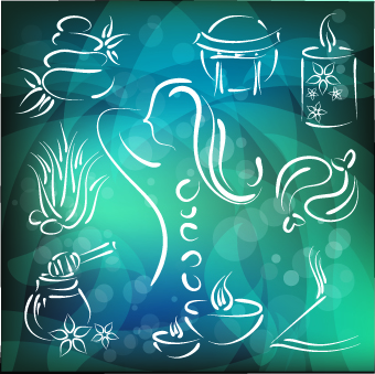 Creative Spa design element vector set 02