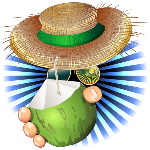 Summer travel with holiday background art vector 02