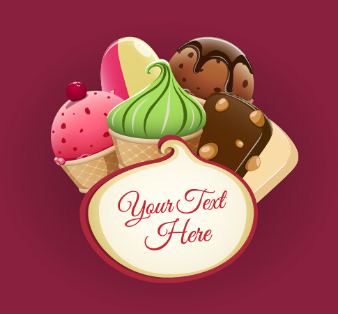 sert and sweets background vector 02 Tasty dessert and sweets background vector 02