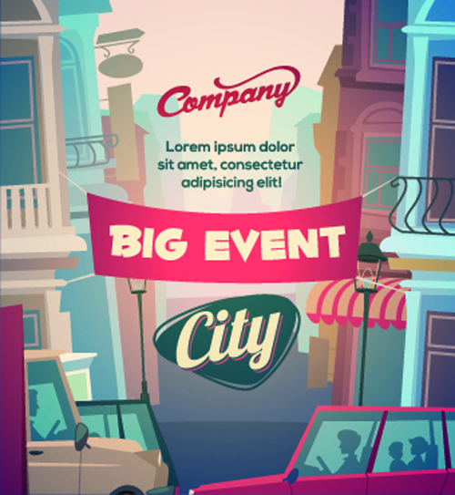 Street advertising billboard vector 02