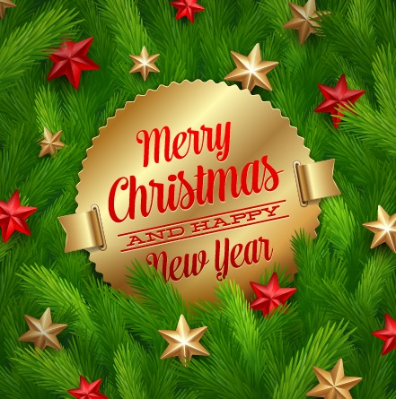 Vector set of Christmas background design 03