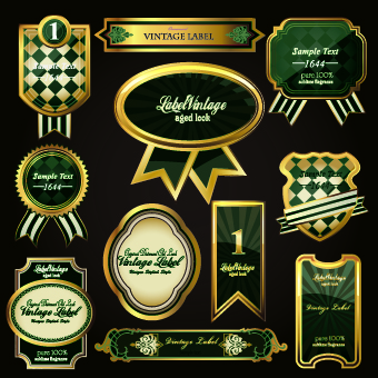 Vintage wine labels design vector 01