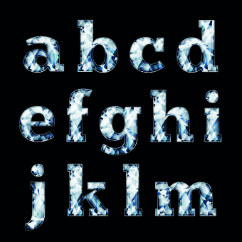 letters diamond alphabet 