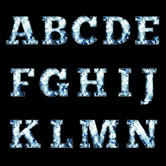letters diamond alphabet 