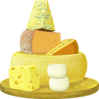 Various different cheese  